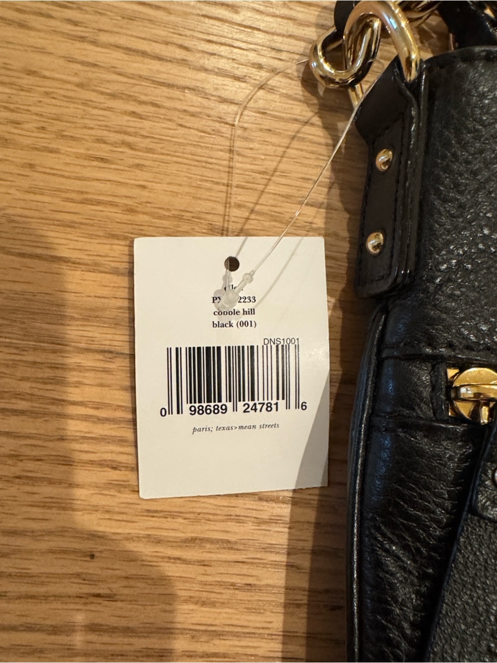 NWT kate spade Black Pebbled Leather Crossbody with Gold Hardware - Picture 2 of 7